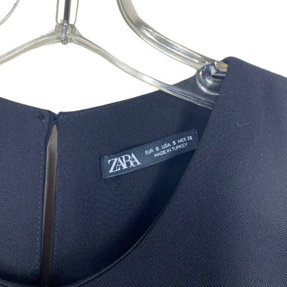 Zara Little Black Swing Dress Short Sleeve Flowy Size Small - Picture 7 of 13